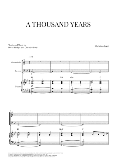 A Thousand Years (arr. Cadenza Editions)