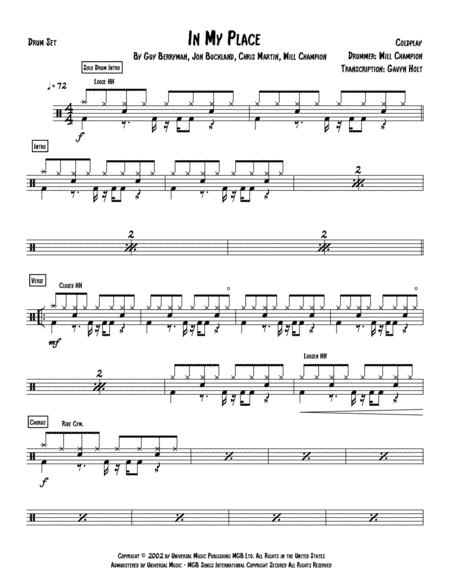 In My Place (arr. Gavyn Holt)