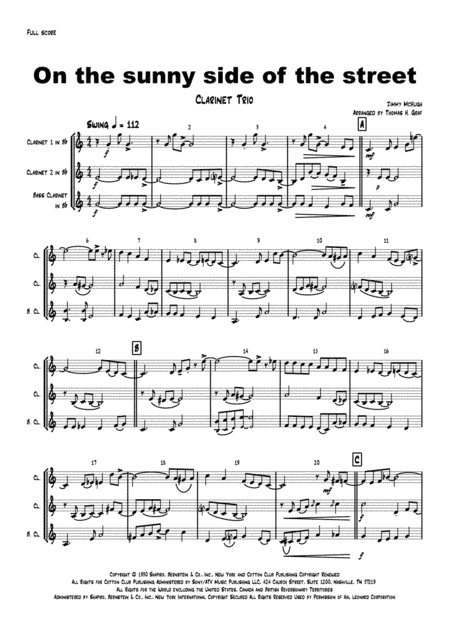 On The Sunny Side Of The Street (arr. Thomas H. Graf)