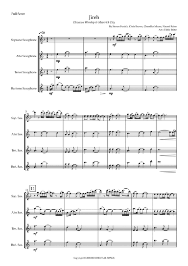 Jireh (arr. Fabio Britto)