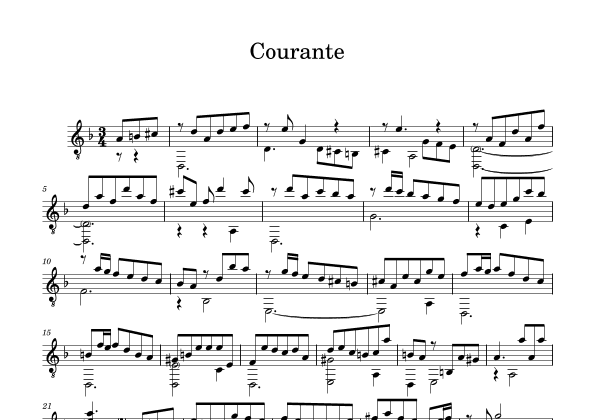 Suite 5 Courante (arr. Benjamin Grace)