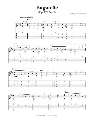 Bagatelle (Op. 119, No. 1) (arr. Mark Phillips)