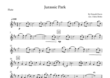 Jurassic Park Iii (arr. Fabio Britto)