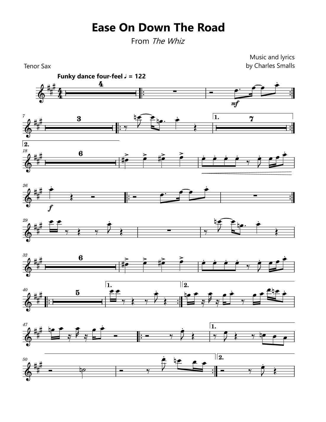 Ease On Down The Road (arr. David Lartey)