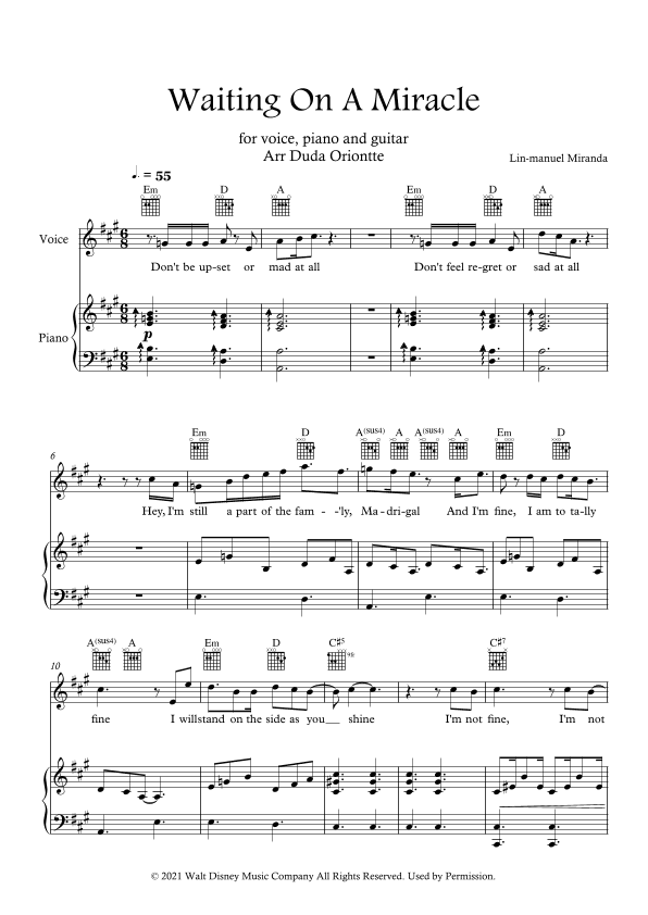 Waiting On A Miracle (arr. Duda Oriontte)