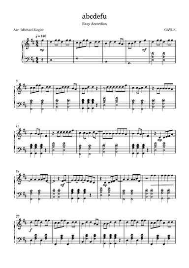 Abcdefu (arr. Michael Ziegler)