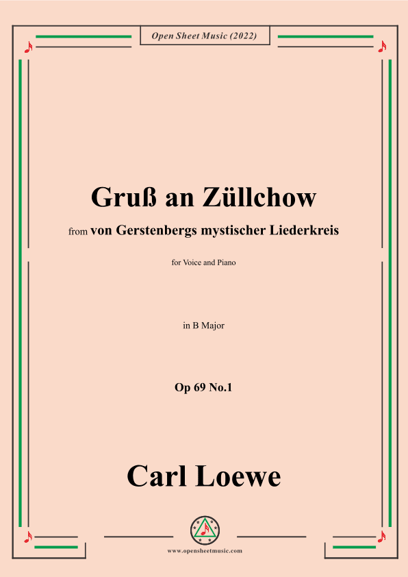Loewe-Gruß an Züllchow,Op 69 No.1,in B minor (arr. OSM Press)