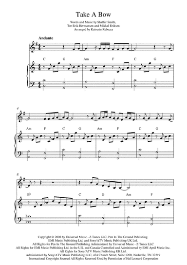 Take A Bow (arr. Kaiserin Rebecca)