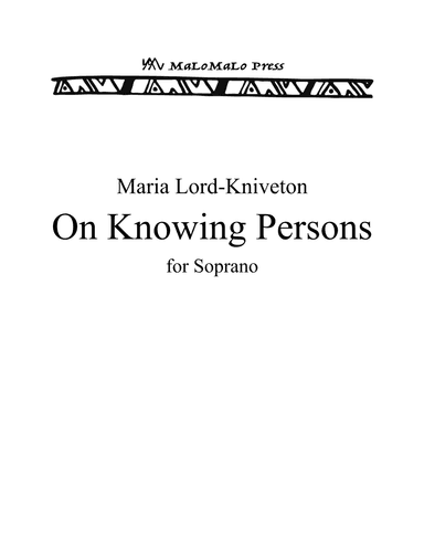 On Knowing Persons