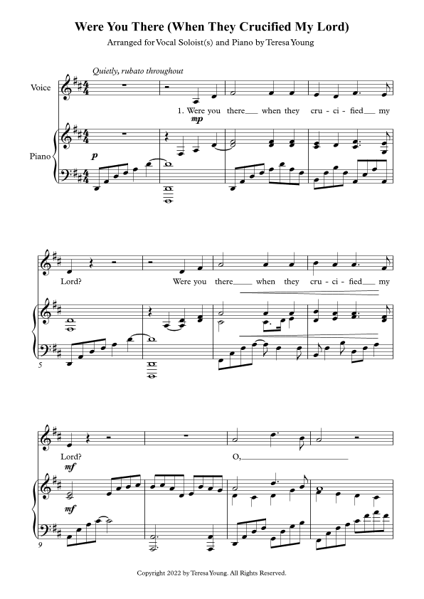 Were You There (When They Crucified My Lord) (arr. Teresa Young)