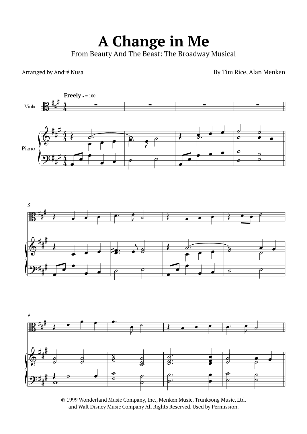 A Change In Me (arr. André Nusa)