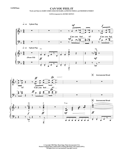 Can You Feel It (arr. Jeffrey Bowen)