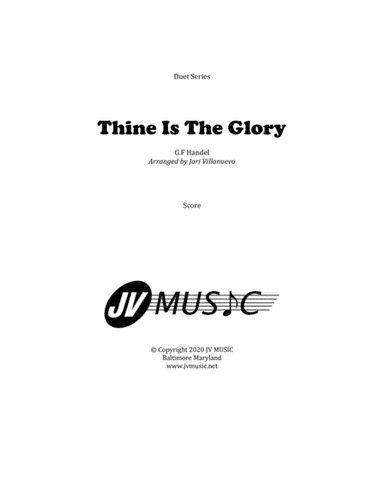 Thine Is The Glory Duet for Eb Instruments (arr. Jari Vilanueva)