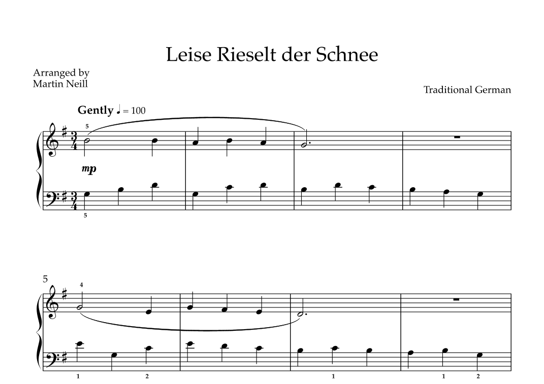 Leise Rieselt der Schnee (arr. Martin Neill)