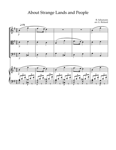 About Strange Lands and People (arr. Georgianna Rickard)