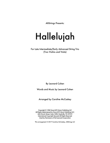 Hallelujah (arr. Caroline McCaskey)