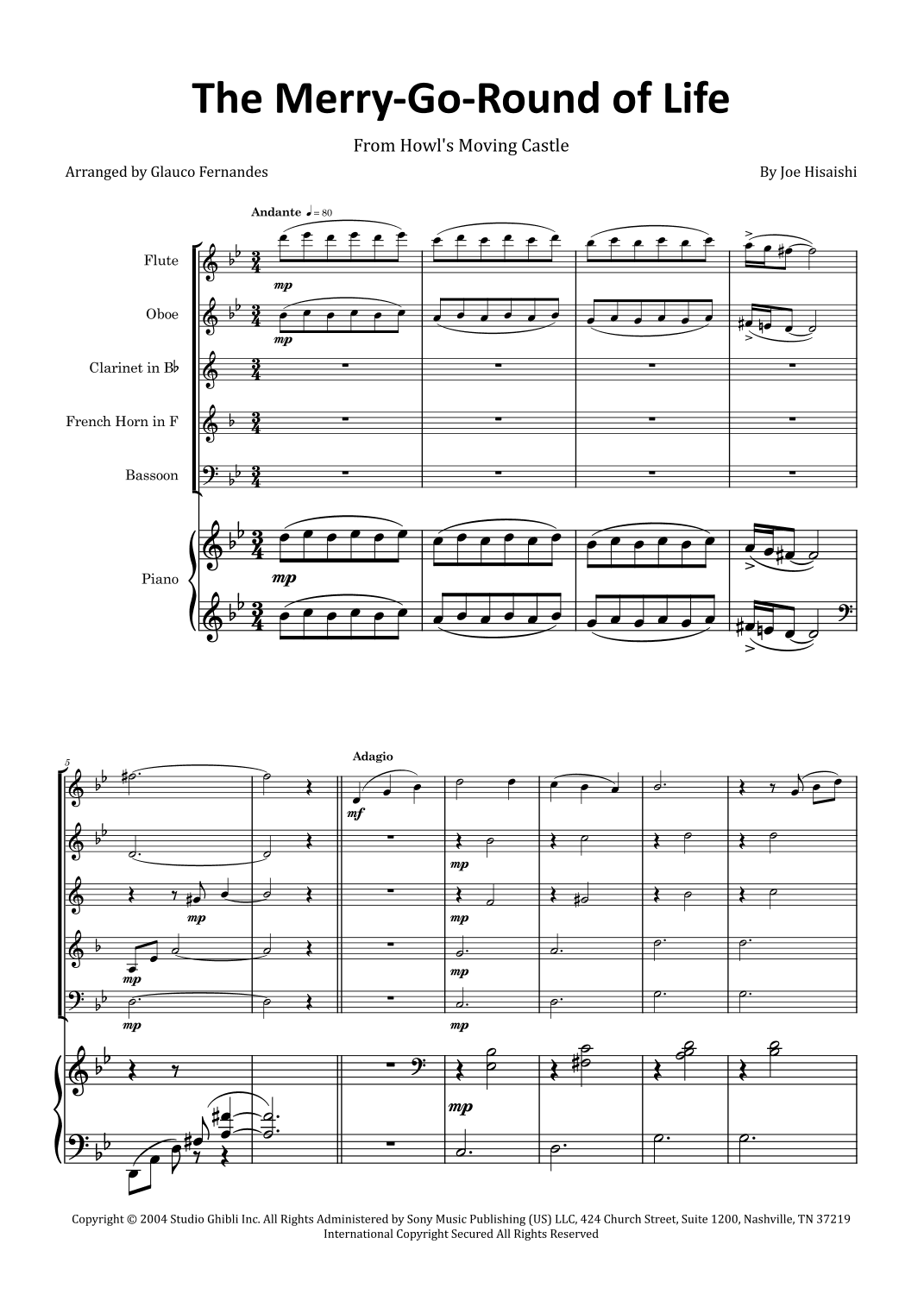 Merry-go-round Of Life (arr. Glauco Fernandes)