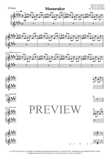 Moonraker Theme from MOONRAKER (arr. Jan Angermüller)