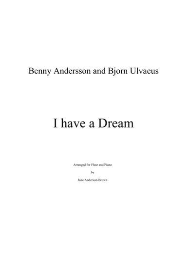 I Have A Dream (arr. Jane Anderson-Brown)