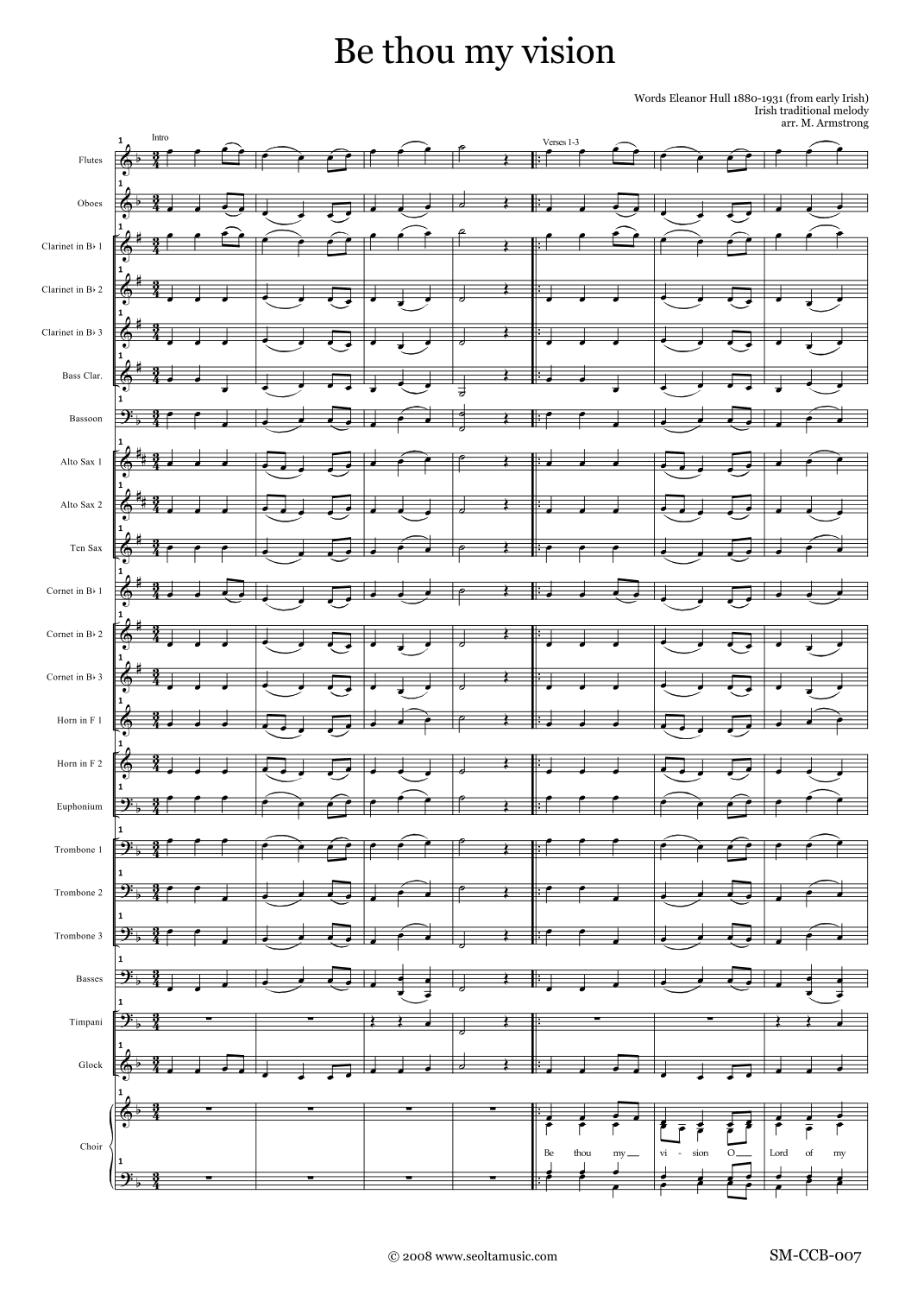 Be thou my vision (arr. Mark Armstrong)