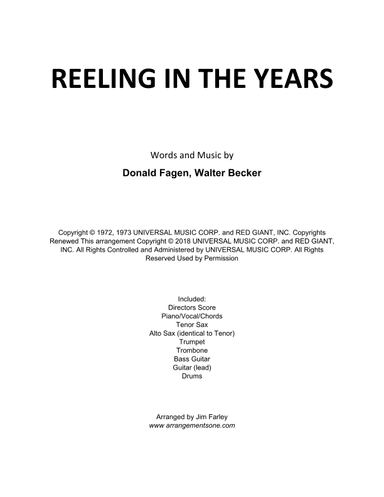 Reeling In The Years (arr. Jim Farley www.arrangementsone.com)