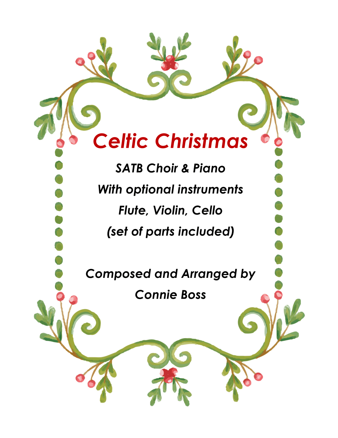Celtic Christmas SATB and piano with optional instruments