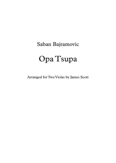 Opa Cupa (arr. James Scott)