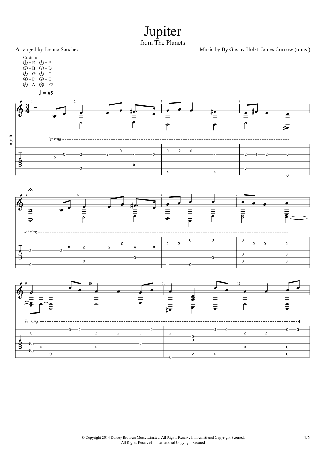 Jupiter: The Bringer Of Jollity (arr. Joshua Sanchez)