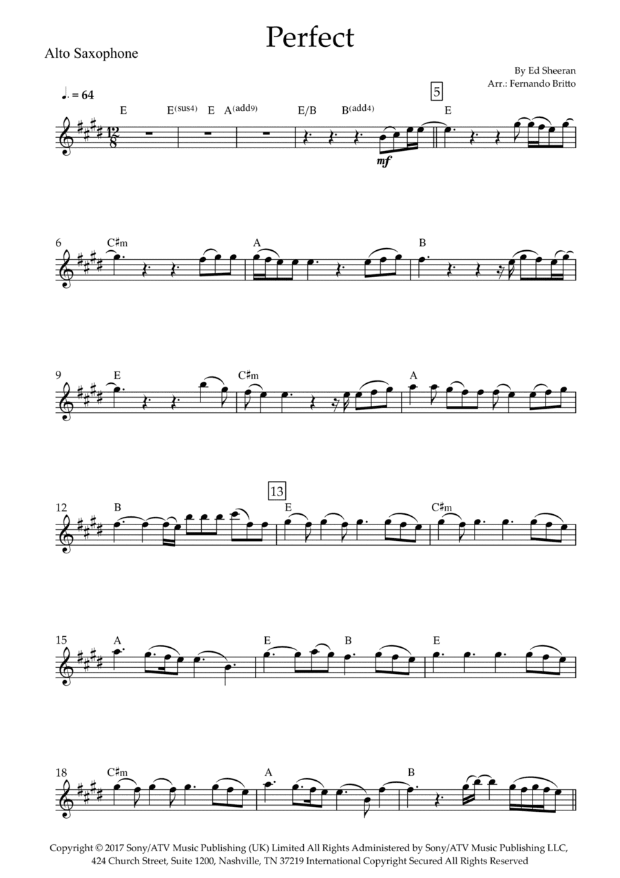 Perfect (arr. Fernando Britto)