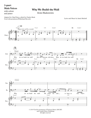 Why We Build The Wall (arr. Arranged by Chip Prince, edited by Charles Beale)