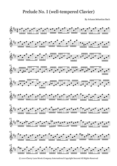 Prelude No. I (well-tempered Clavier) (arr. Fernanda Moura)