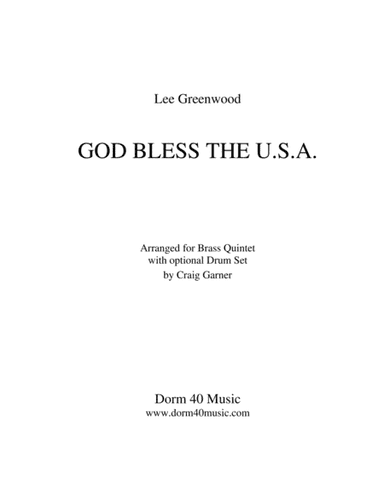God Bless The U.S.A. (arr. Craig Garner)