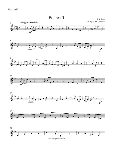 Bouree II (arr. Nick Lacanski)