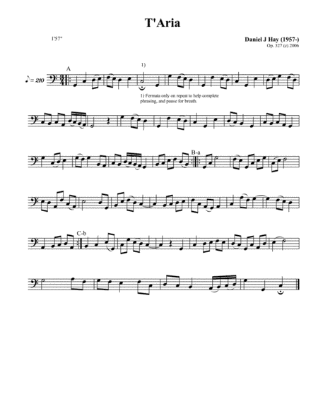 T'Aria (Opus 327) (Bass Solo)