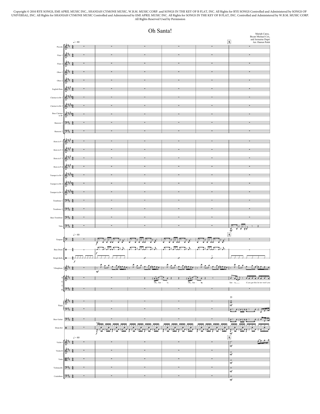 Oh Santa! (arr. Darren Pettit)