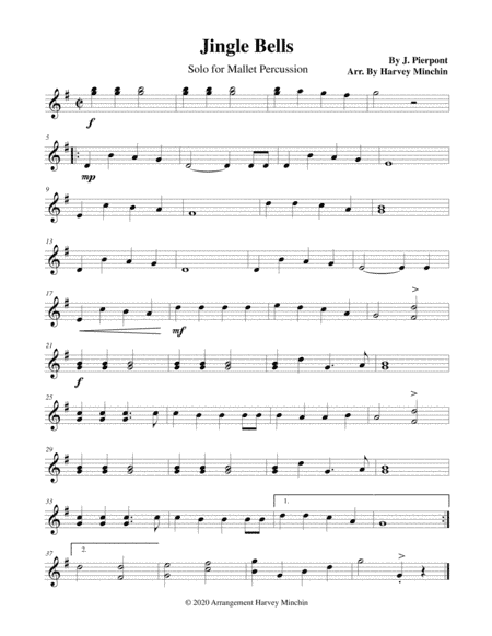 Jingle Bells for Solo Mallet Percussion (arr. Harvey Minchin)