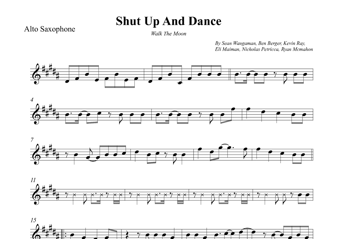 Shut Up And Dance (arr. Wesley S. SIlva)