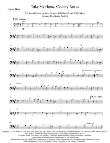 Take Me Home, Country Roads (arr. Karen Puckett)
