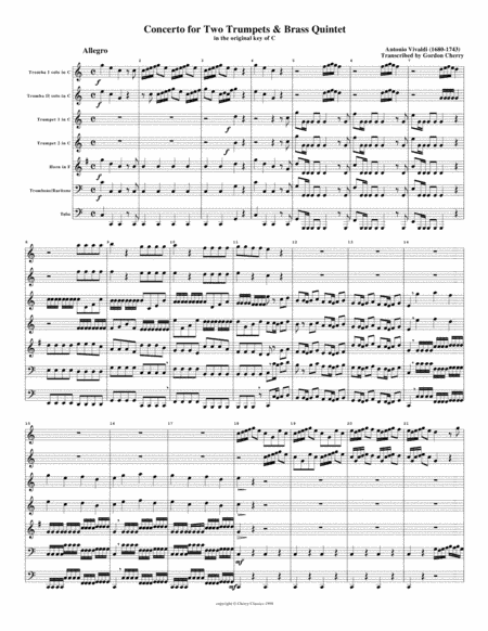 Concerto for Two Trumpets or Cornets and Wind Band