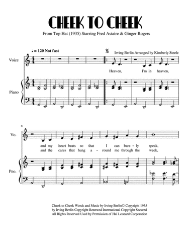 Cheek To Cheek (arr. Kimberly Steele)