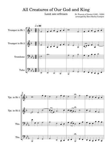 All Creatures of Our God and King (arr. Davi Rocha Campos)