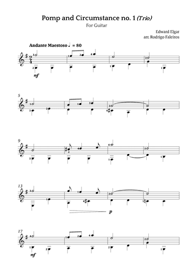 Pomp and Circumstance no. 1 (Trio) (arr. Rodrigo Faleiros)