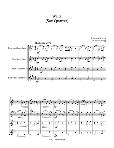 Waltz (Sax Quartet) (arr. Jordan Grigg)