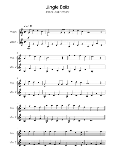 Jingle Bells - Violin Duet (arr. Ygor Nunes)