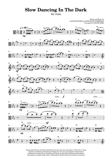 Slow Dancing In The Dark (arr. Felipe Abel)
