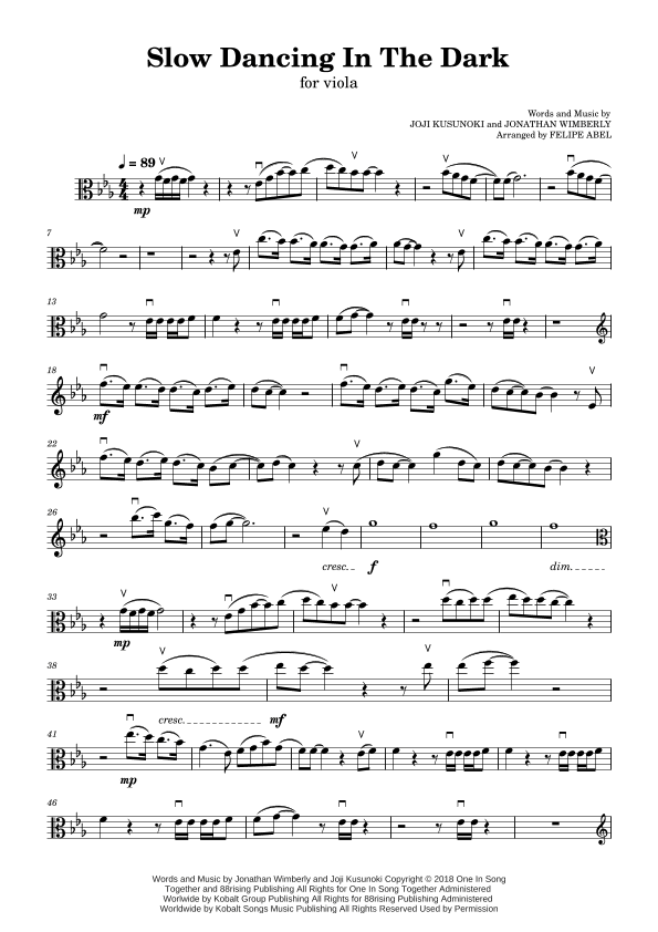 Slow Dancing In The Dark (arr. Felipe Abel)