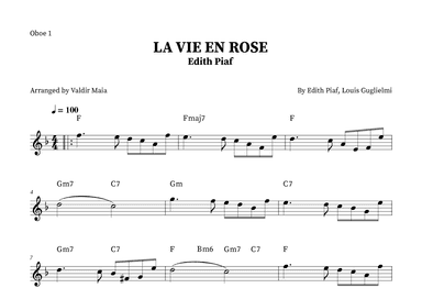La Vie En Rose (arr. Valdir Maia)