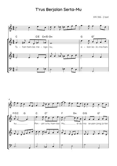 Just a Closer Walk with Thee / Closer Walk / T'rus Berjalan Serta-Mu - Negro Spiritual - Score Only (arr. Angie Wiranata)