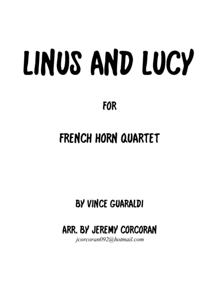 Linus And Lucy (arr. Jeremy Corcoran)