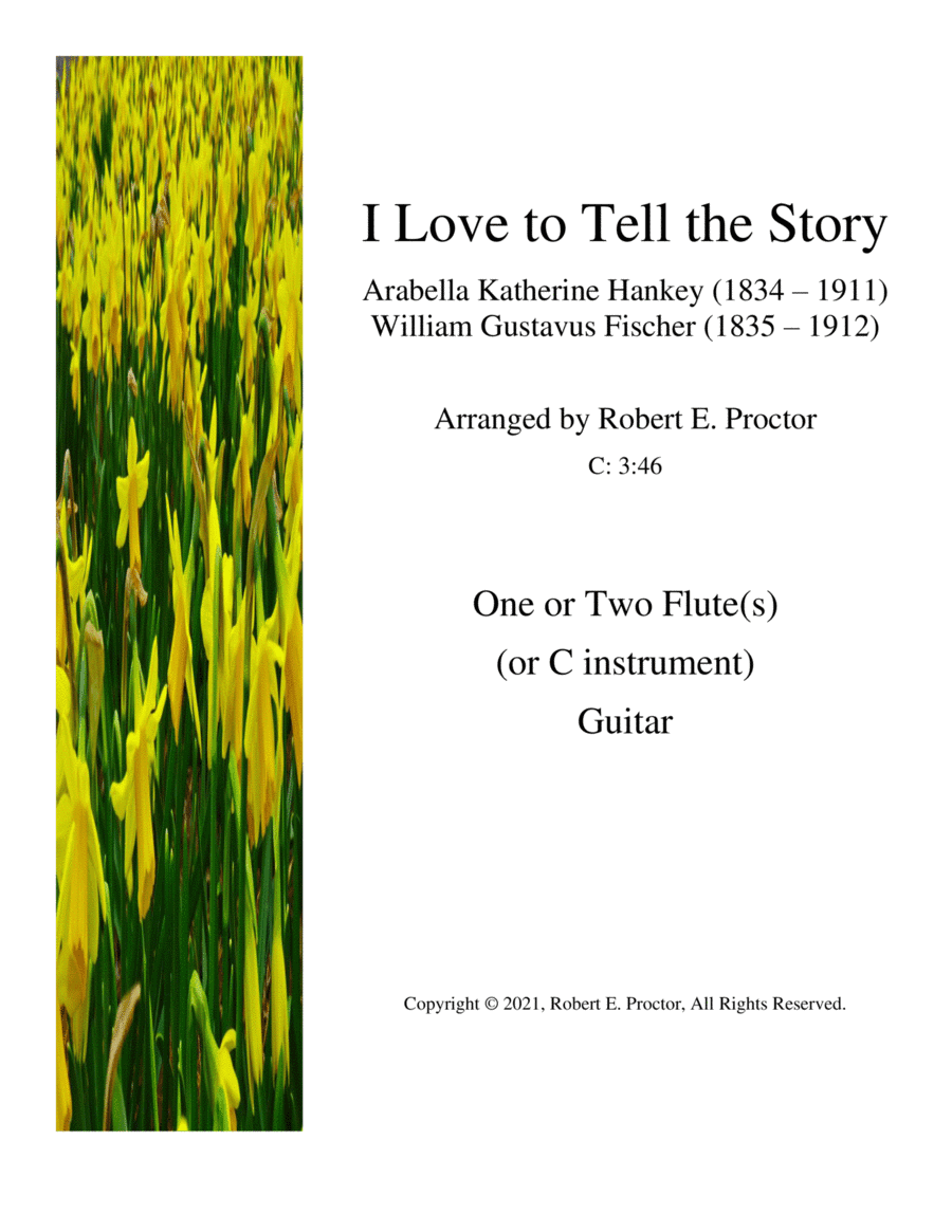 I Love to Tell the Story for 1-2 Flute(s) or C instrument and Guitar (arr. Robert E. Proctor)